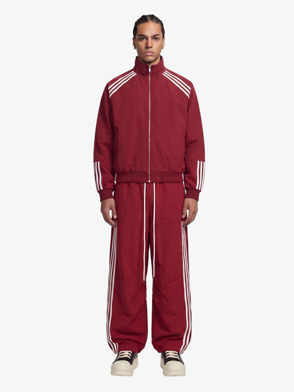 Completo Sportivo a Righe con Zip