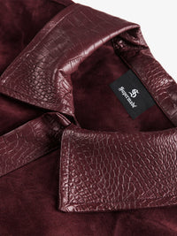 Giacca in Ecopelle Vintage con Zip in Suede 'Up' — Vista 8