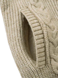Maglione in Maglia Vintage Floreale con Zip 'Wheat Ear' — Vista 13