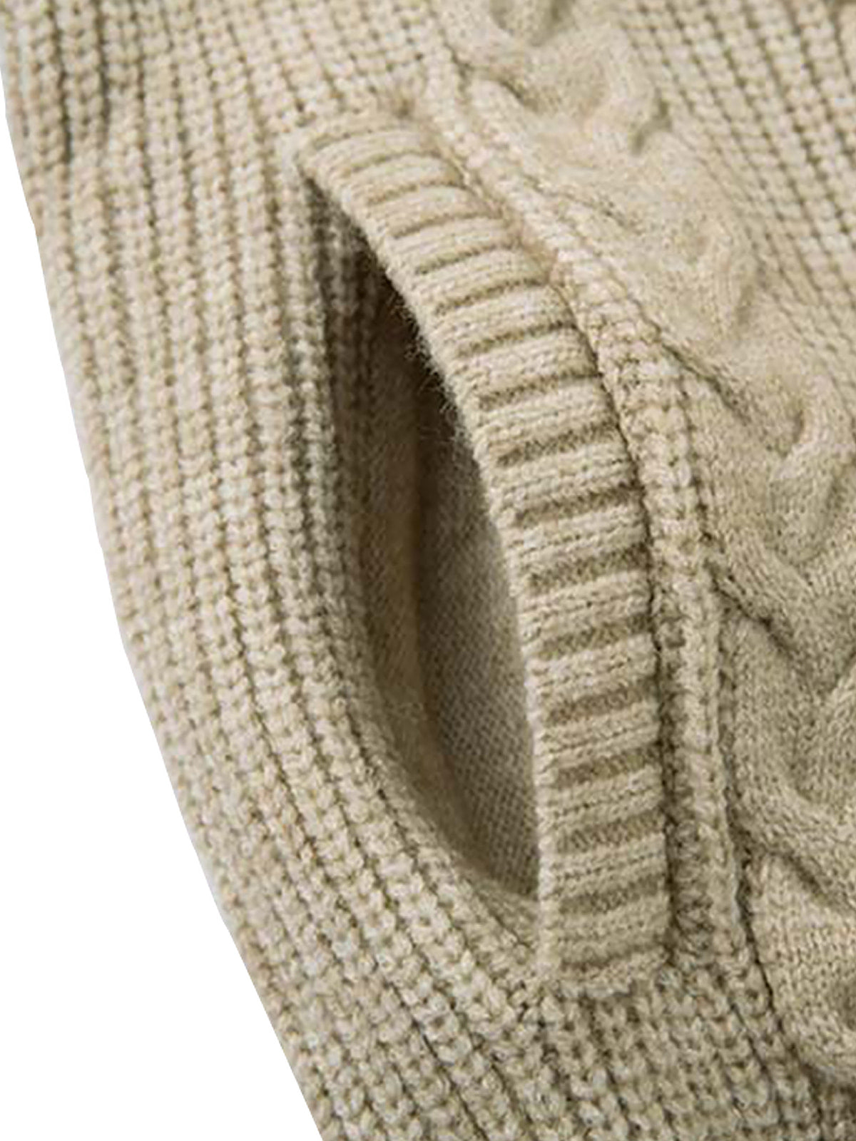 Maglione in Maglia Vintage Floreale con Zip 'Wheat Ear' — Vista 13