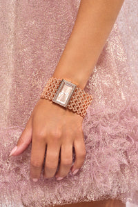 Orologio Oro Rosa con Catena e Strass