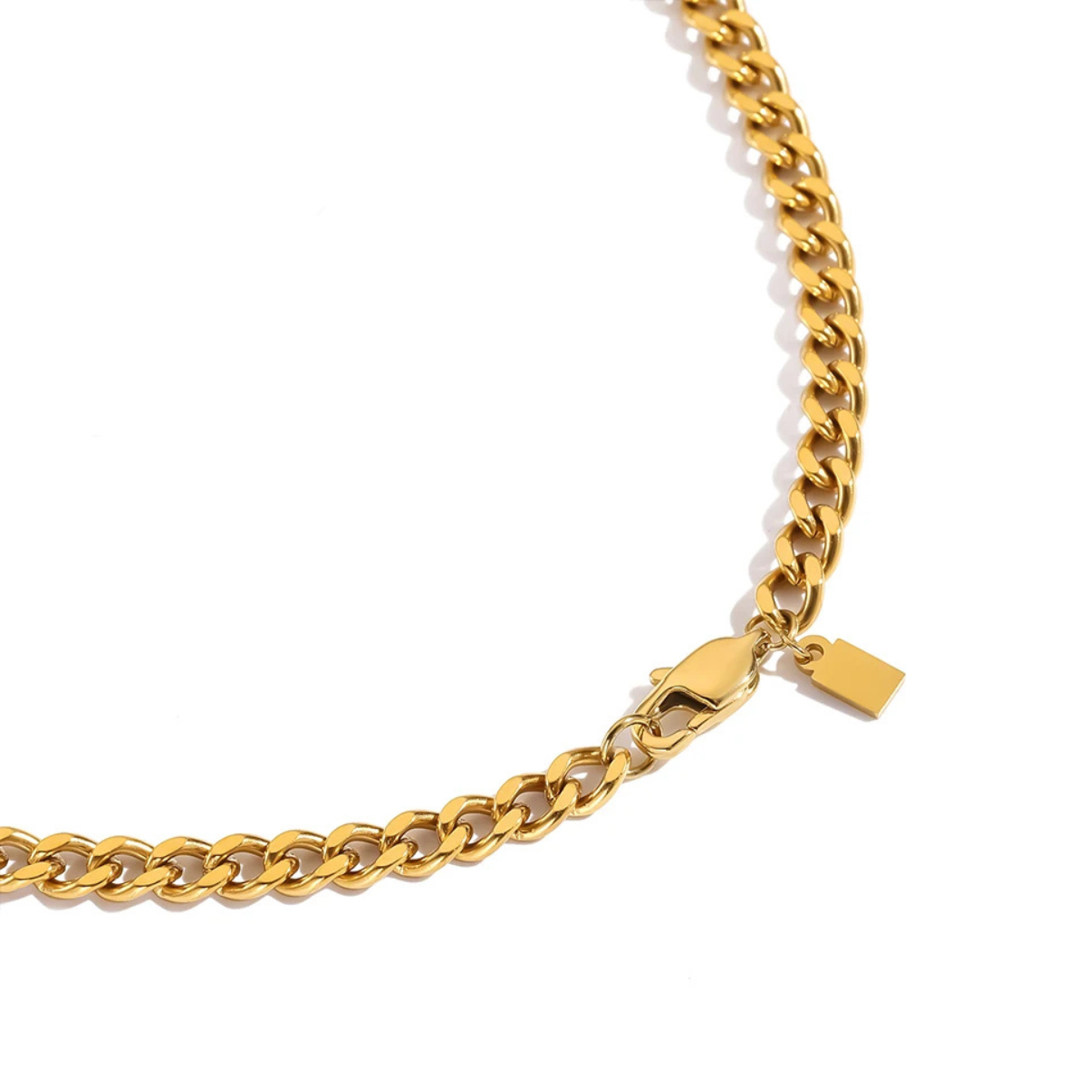 Collana da uomo in acciaio inox con catena cubana moderna
