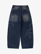 Jeans Baggy Retrò con Motivo 'Thorn & Key' — Vista 15