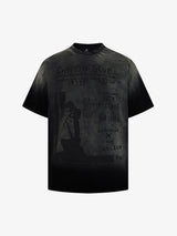T-Shirt con Grafica Washed in Cotone con Stampa — Vista 2