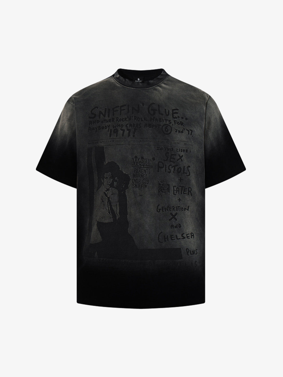 T-Shirt con Grafica Washed in Cotone con Stampa — Vista 2