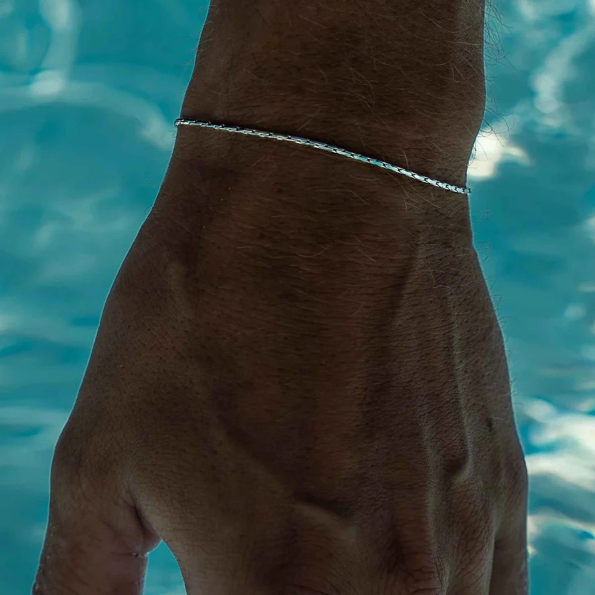 Bracciale da uomo in acciaio inox regolabile