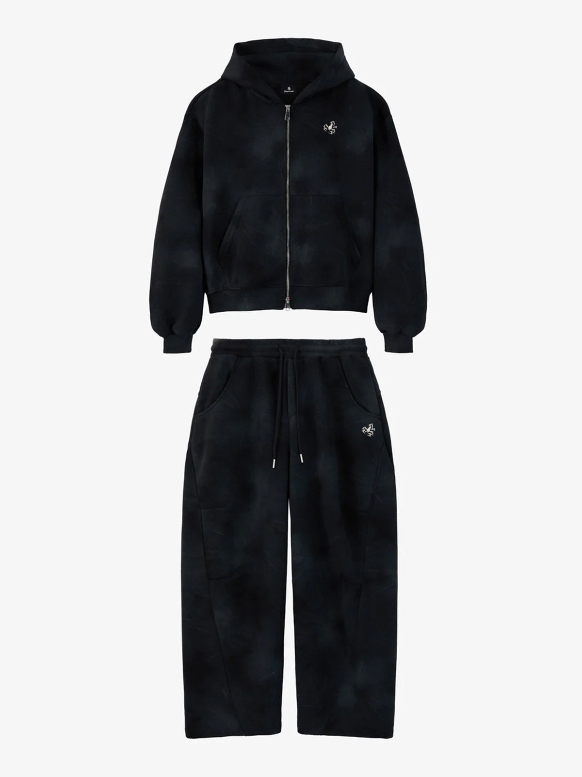 Tuta Tie-Dye Washed Vintage con Zip — Vista 3