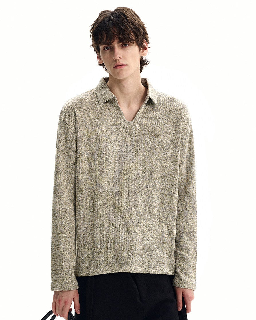 Maglione Polo Knit Misto Lana