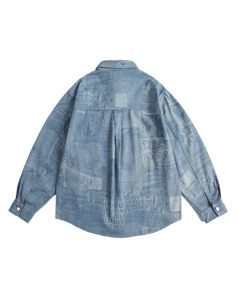 Camicia di Jeans Stampata