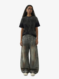 T-Shirt con Grafica Washed in Cotone con Stampa — Vista 5
