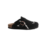Zoccoli in Suede 'Wavey' — Nero