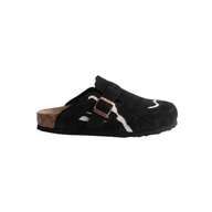 Zoccoli in Suede 'Wavey' — Nero
