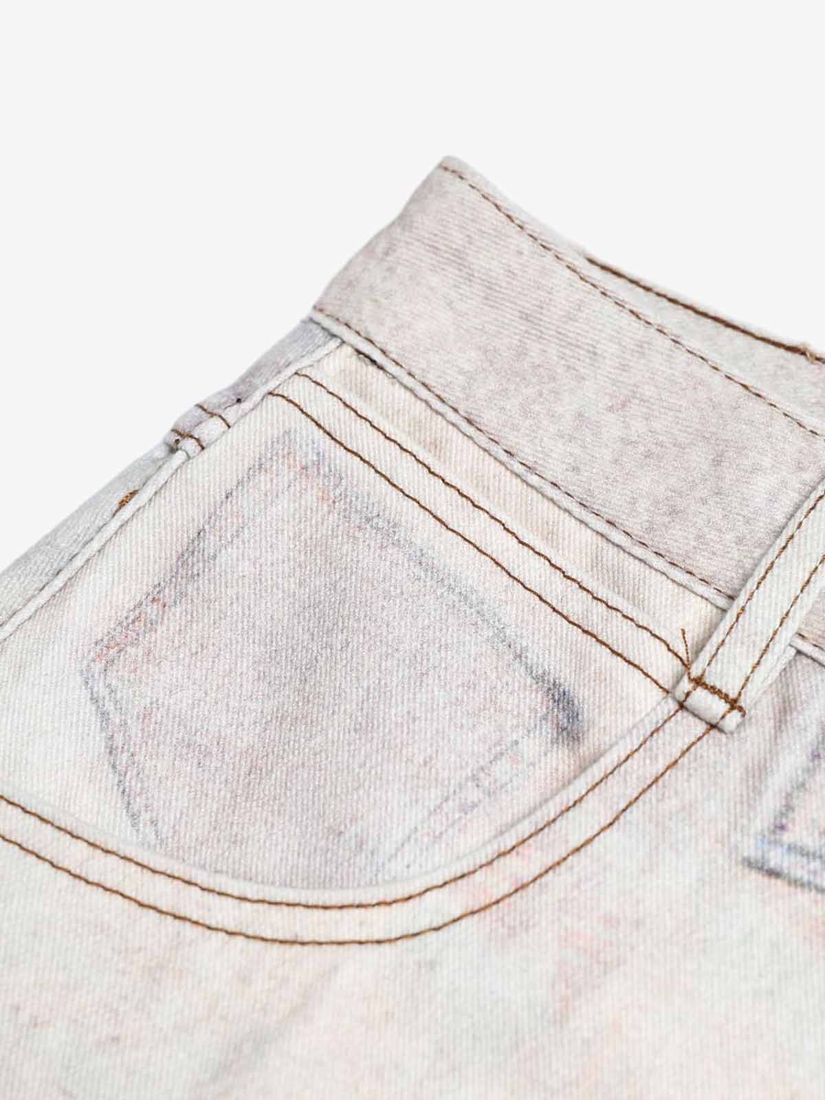 Jeans Vintage Washed con Stampa Collage — Vista 8