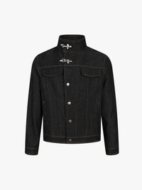 Giacca con Collo Alto in Denim 'Stand' — Dettaglio