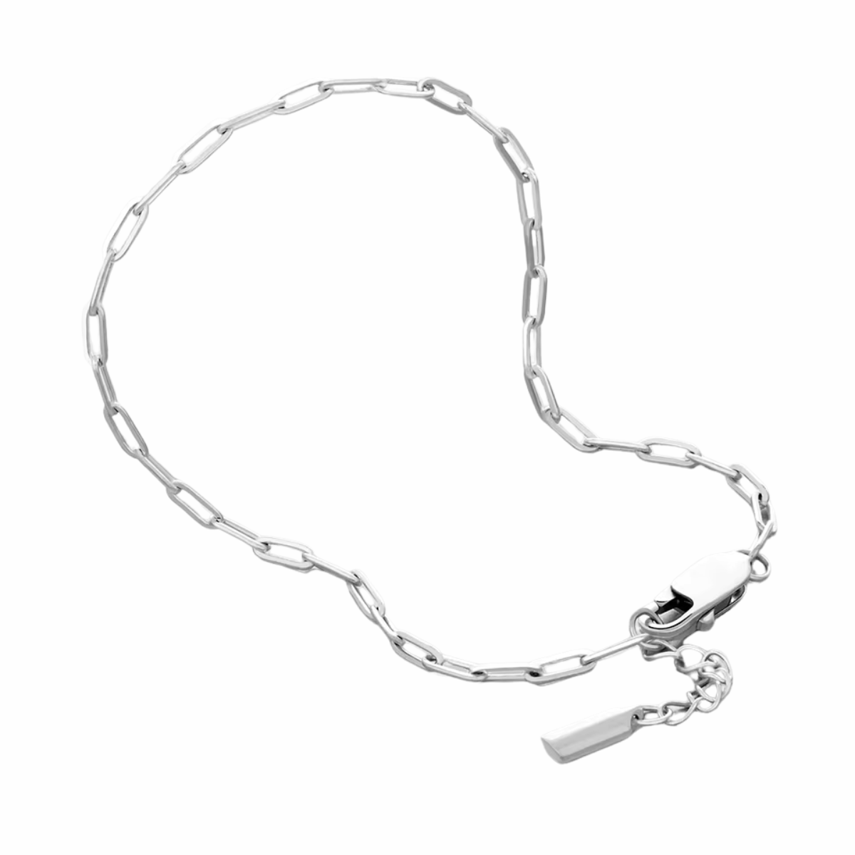 Bracciale da uomo in acciaio inox con catena a graffetta