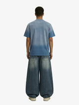 T-Shirt con Grafica Washed in Cotone con Stampa — Vista 4