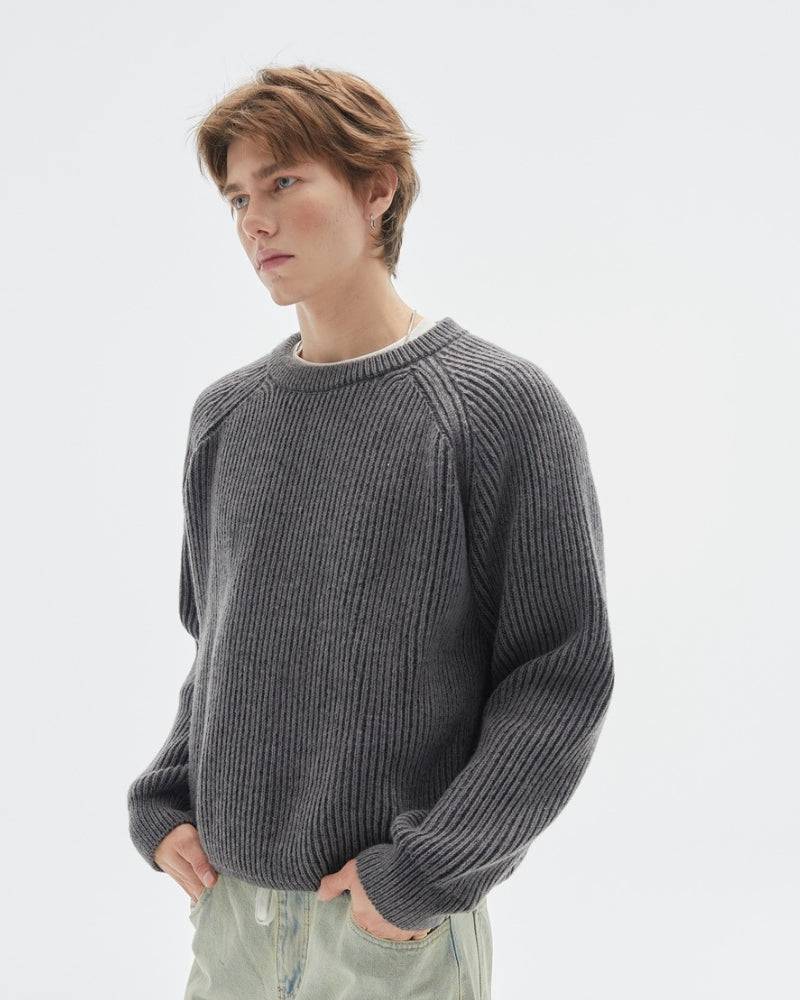 Maglione Girocollo Knit a Costine Belange