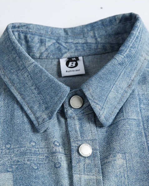 Camicia di Jeans Stampata