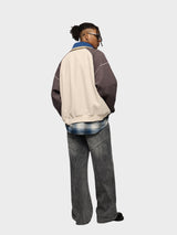 Jeans Baggy in Denim — Nero Grigio — Vista 6