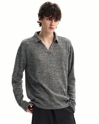 Maglione Polo Knit Misto Lana