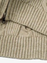 Maglione in Maglia Vintage Floreale con Zip 'Wheat Ear' — Vista 15