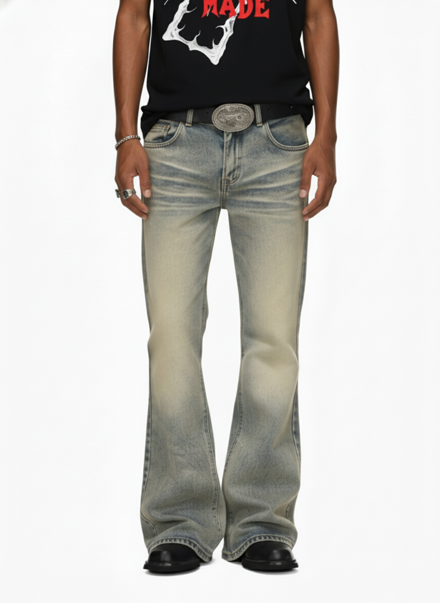Jeans Washed Vintage a Zampa