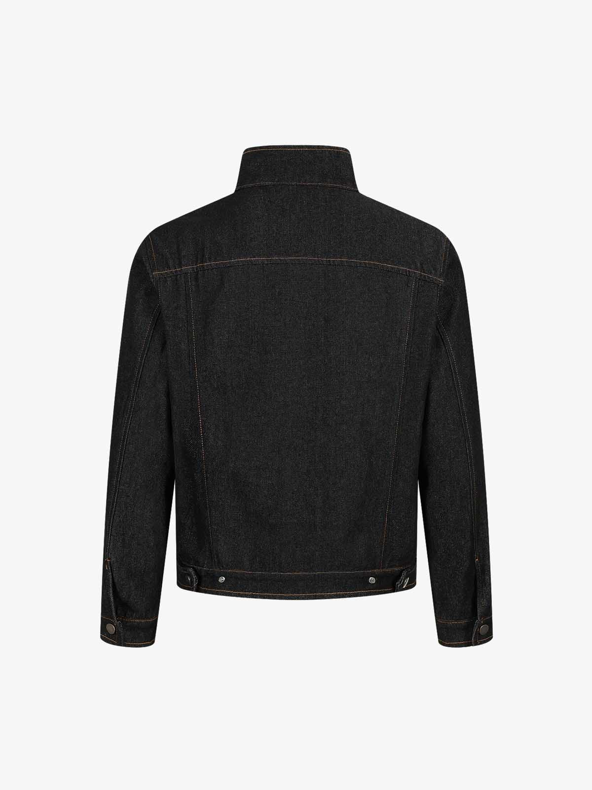 Giacca con Collo Alto in Denim 'Stand' — Dettaglio