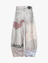 Jeans Vintage Washed con Stampa Collage — Vista 6
