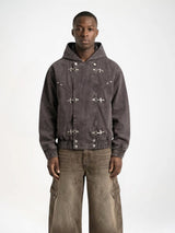 Giacca in Denim con Alamari — Vista 6