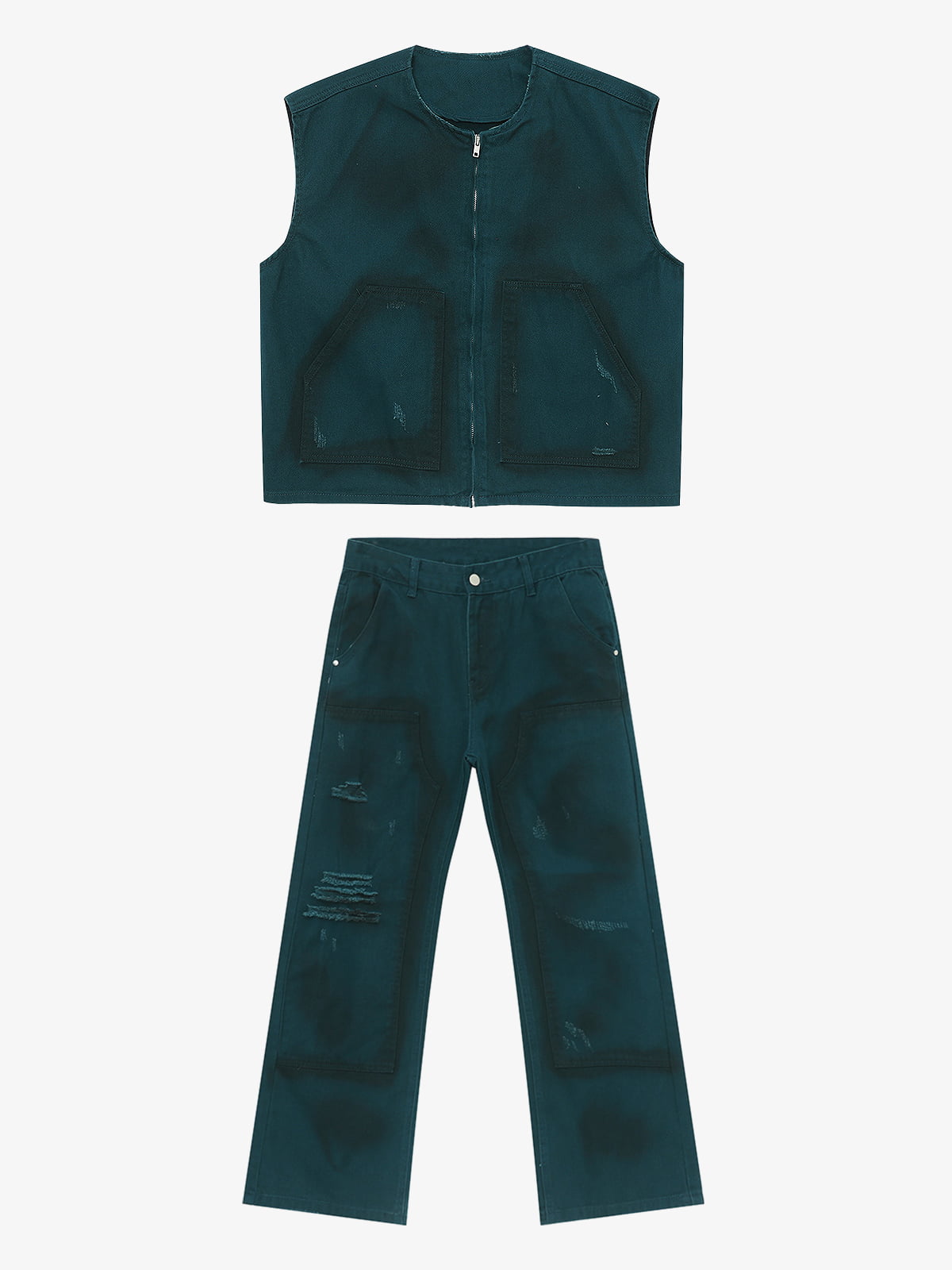 Completo Canotta e Jeans Stampa Airbrush — Vista 13