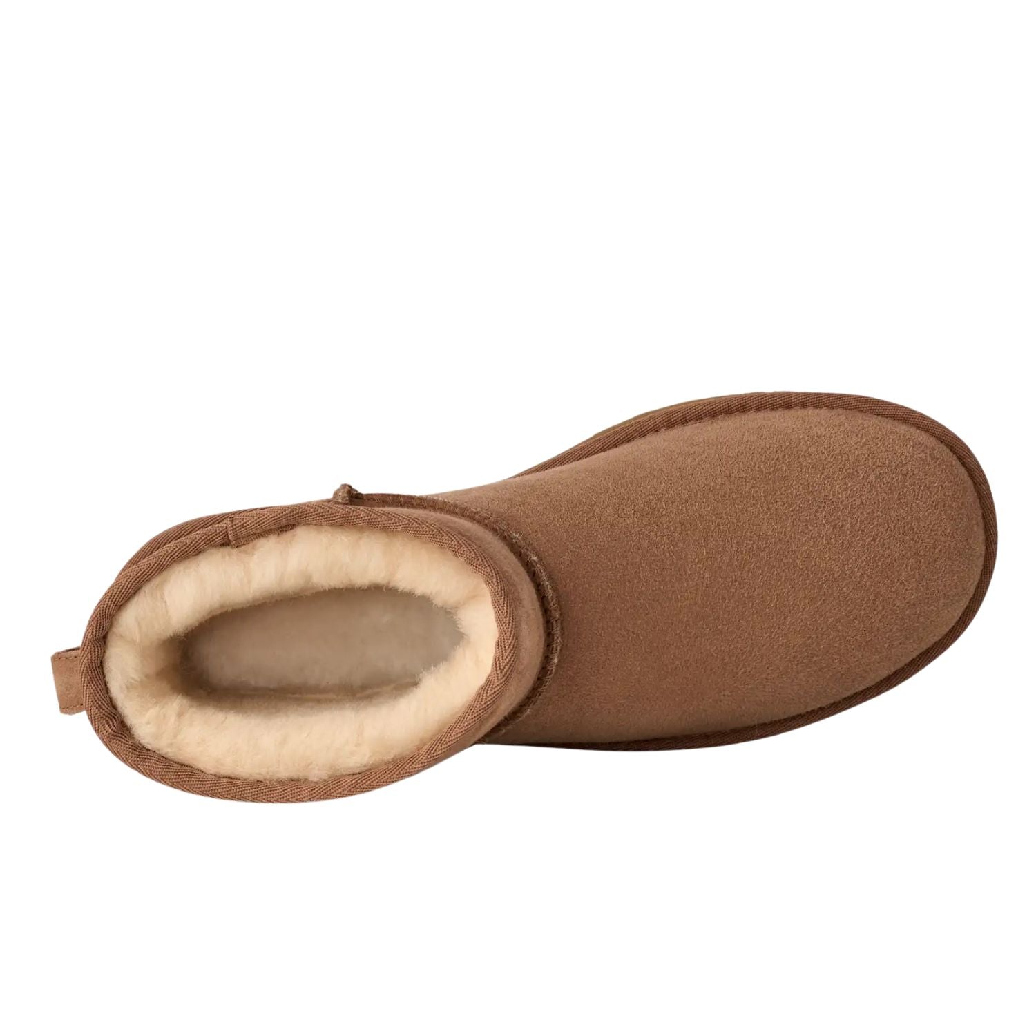 UGG Classic Ultra Mini Platform dall'alto con interno in montone crema