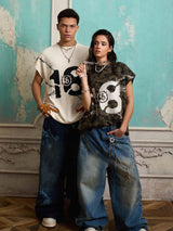 Jeans Baggy Retrò con Motivo 'Thorn & Key' — Vista 10