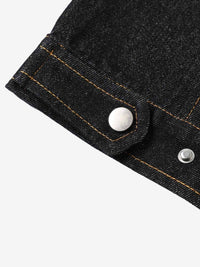Giacca con Collo Alto in Denim 'Stand' — Dettaglio