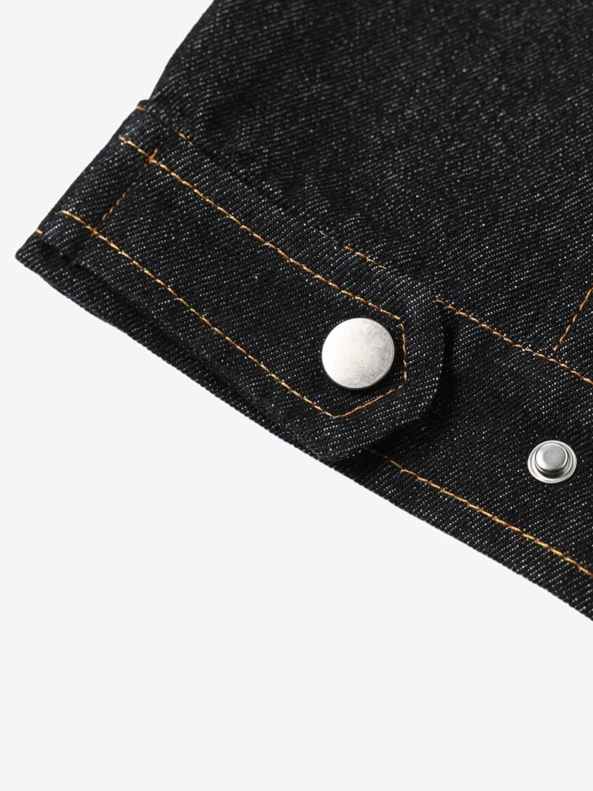 Giacca con Collo Alto in Denim 'Stand' — Dettaglio
