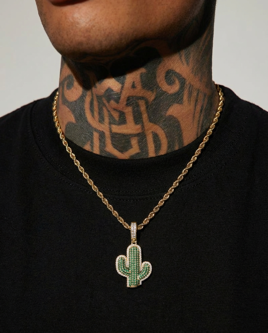 Collana con Ciondolo Cactus Smeraldo
