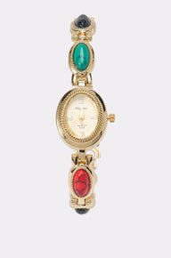 Orologio Dorato Marmorizzato Multicolore