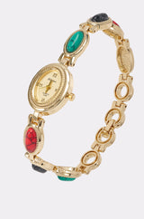 Orologio Dorato Marmorizzato Multicolore
