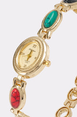 Orologio Dorato Marmorizzato Multicolore