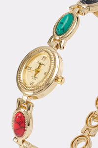 Orologio Dorato Marmorizzato Multicolore