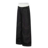 Jeans Baggy Neri a Vita Bassa