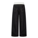 Jeans Baggy Neri a Vita Bassa