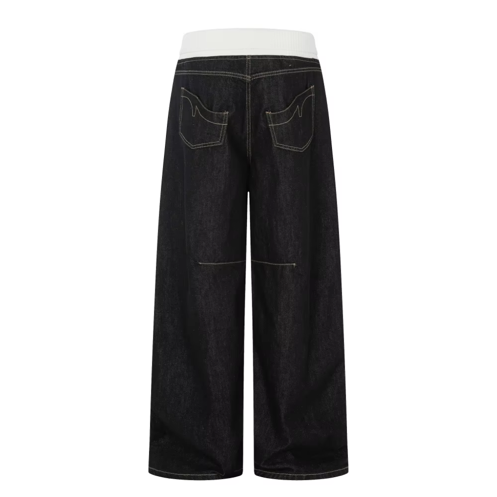 Jeans Baggy Neri a Vita Bassa