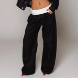 Jeans Baggy Neri a Vita Bassa
