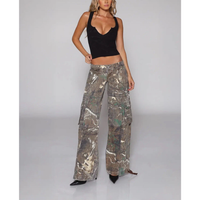 Jeans Cargo Camouflage Wide Leg
