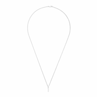 Collana da uomo con ciondolo quadrato minimalista in acciaio inox