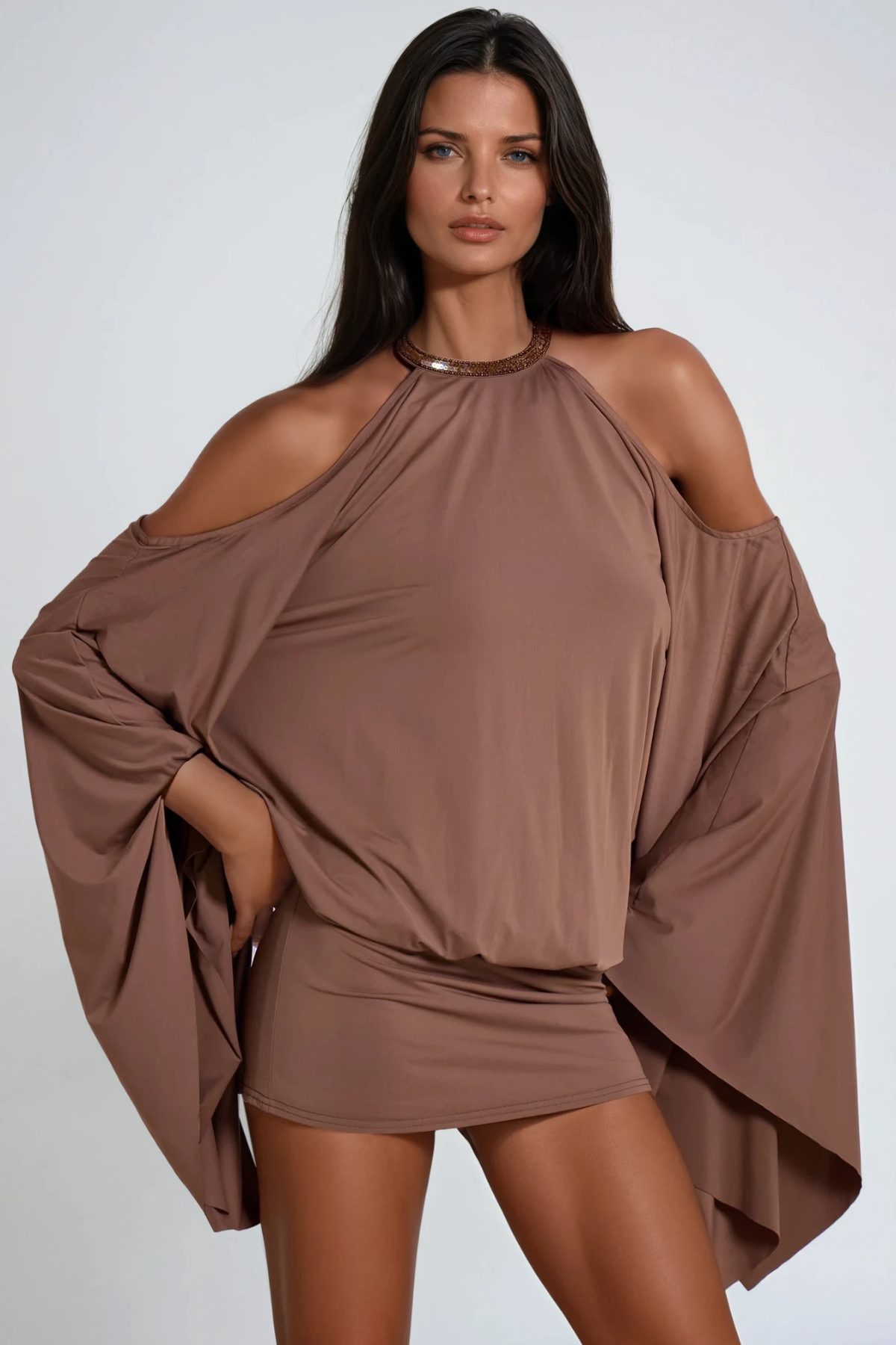 Vestito Mini Schiena Nuda con Paillettes