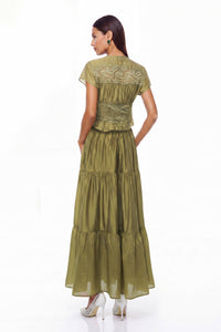 Completo Gonna in Pizzo con Crop Top