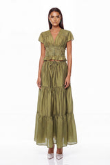 Completo Gonna in Pizzo con Crop Top