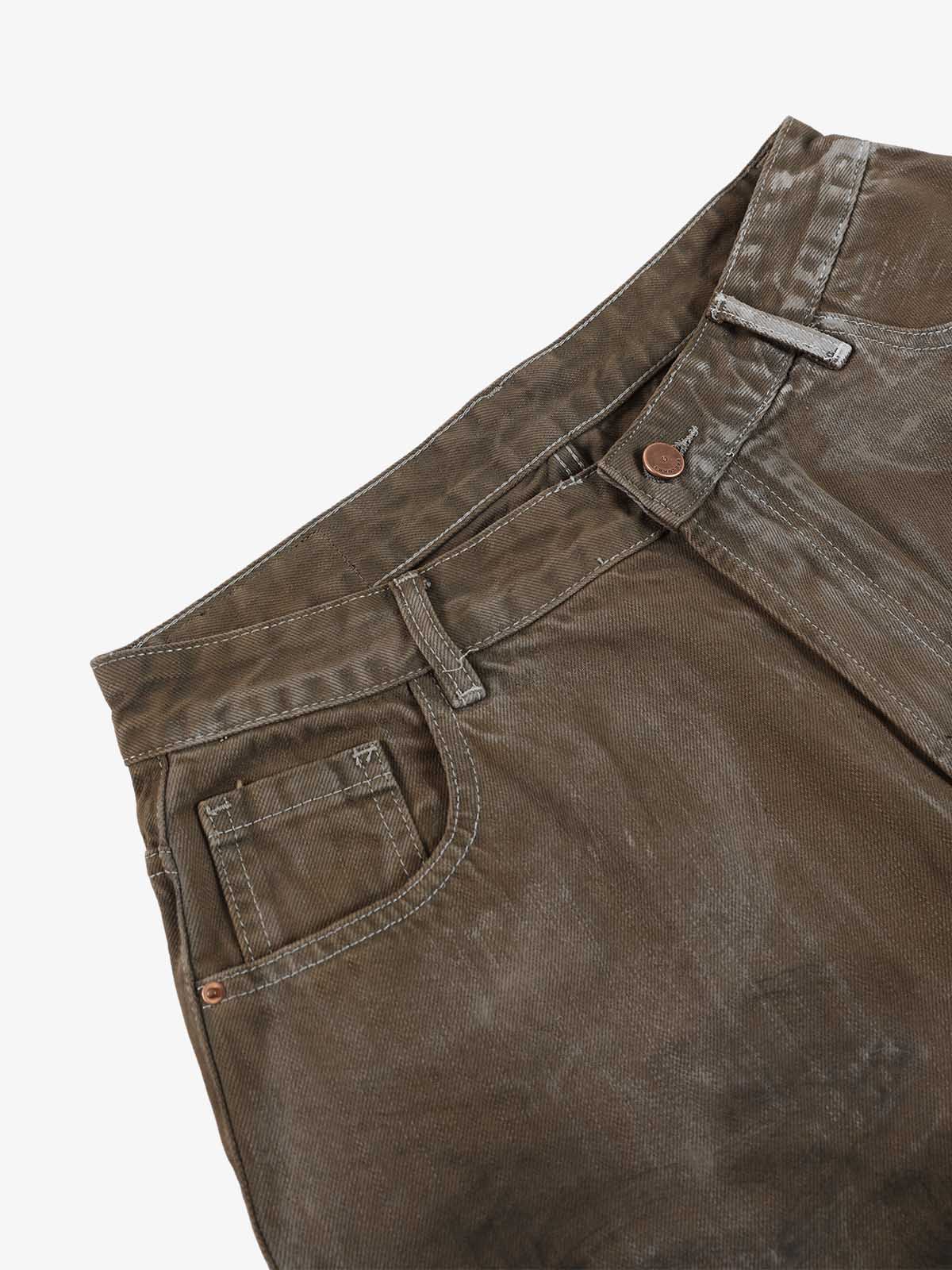 Jeans Effetto Vissuto Wide-Leg Graffiti Retrò — Vista 7