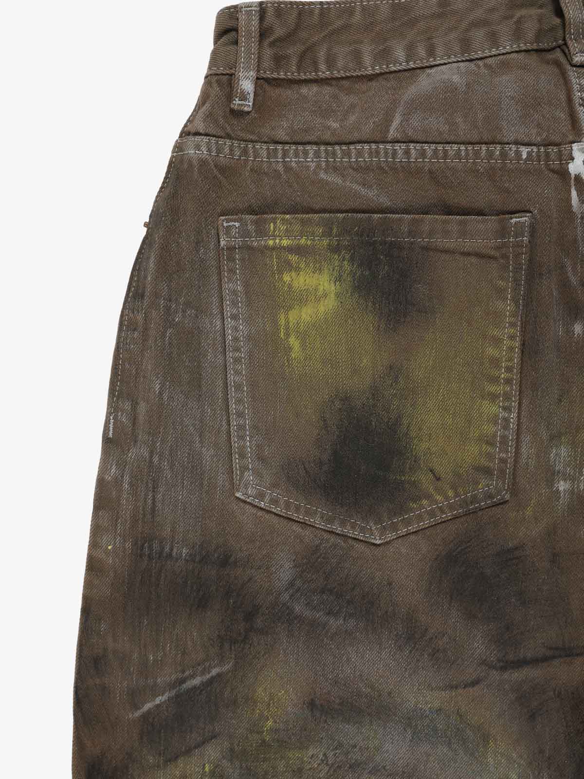 Jeans Effetto Vissuto Wide-Leg Graffiti Retrò — Vista 6